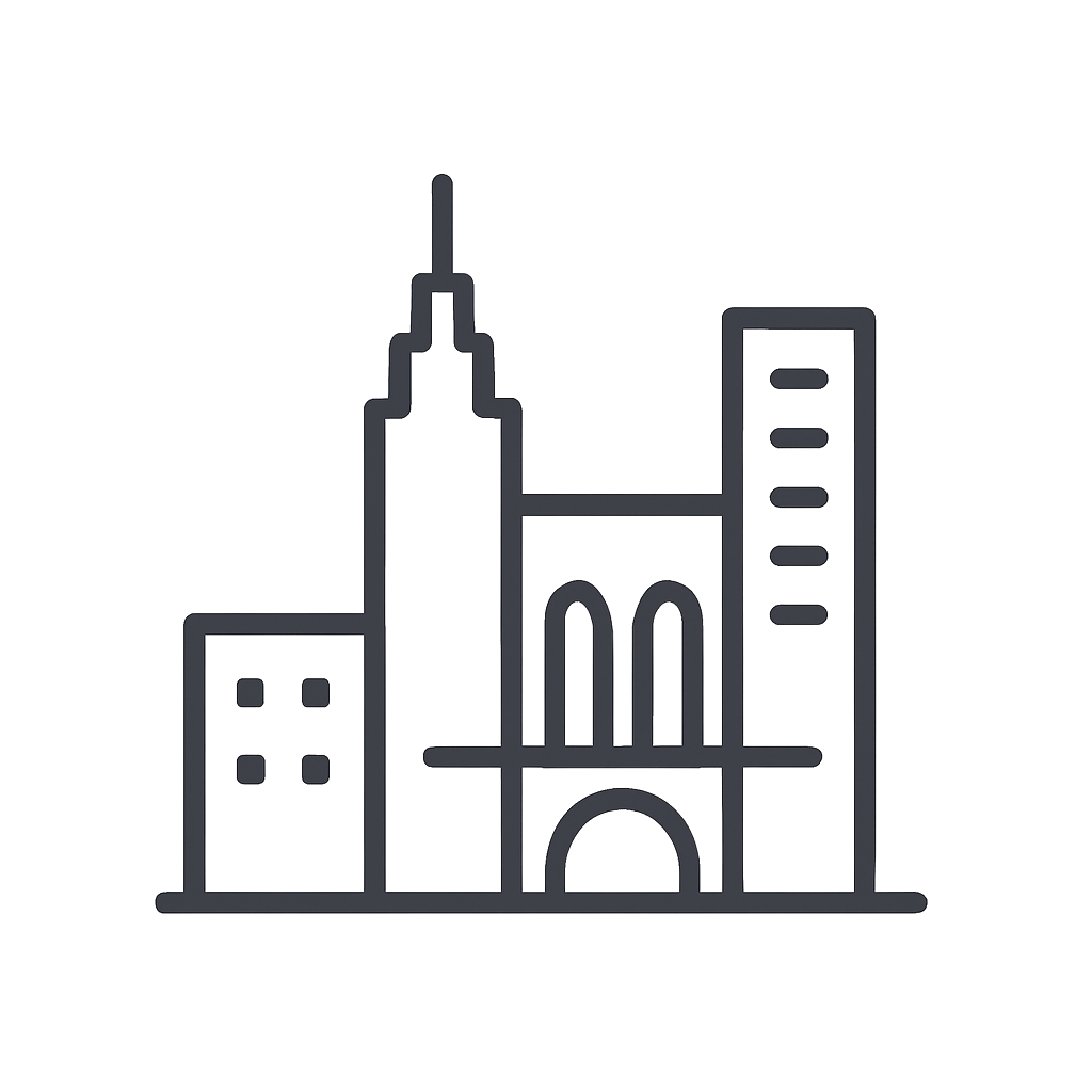 City skyline icon