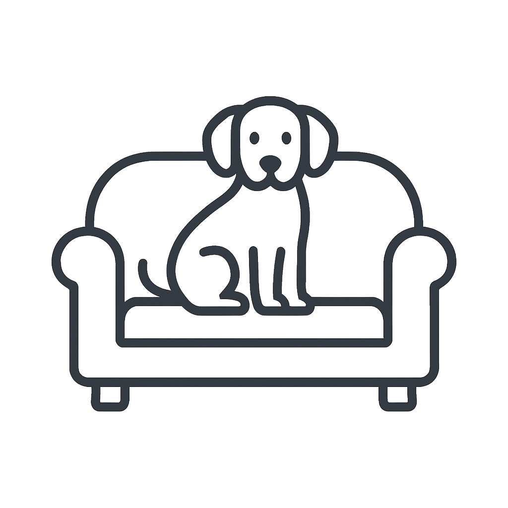 icon of dog on a couch