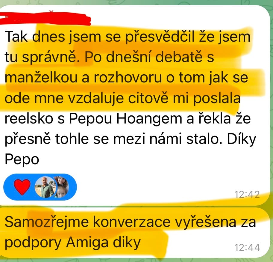 Zpráva od účastníka