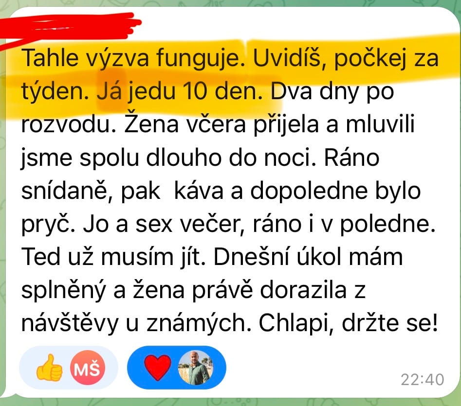Zpráva od účastníka