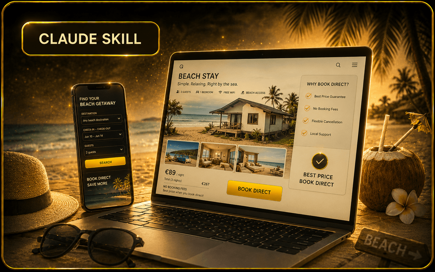 Urlaub direkt buchen Skill