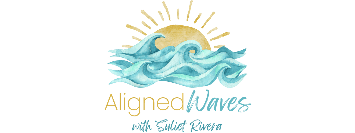 Aligned Waves with Suliet Rivera LLC Logo