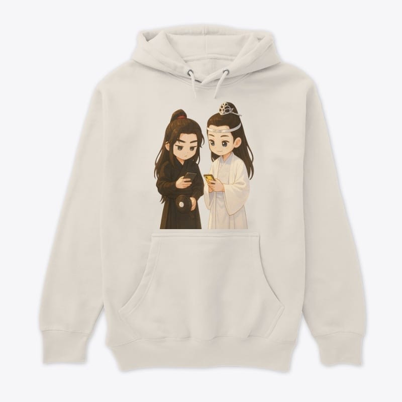 Modern Chibi Duo with Phones