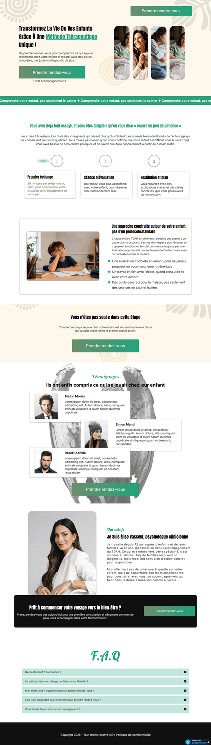 Page de vente Fitness