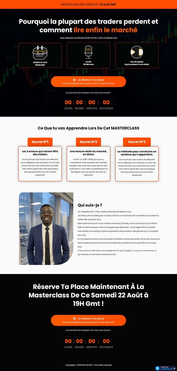Page de vente VSL