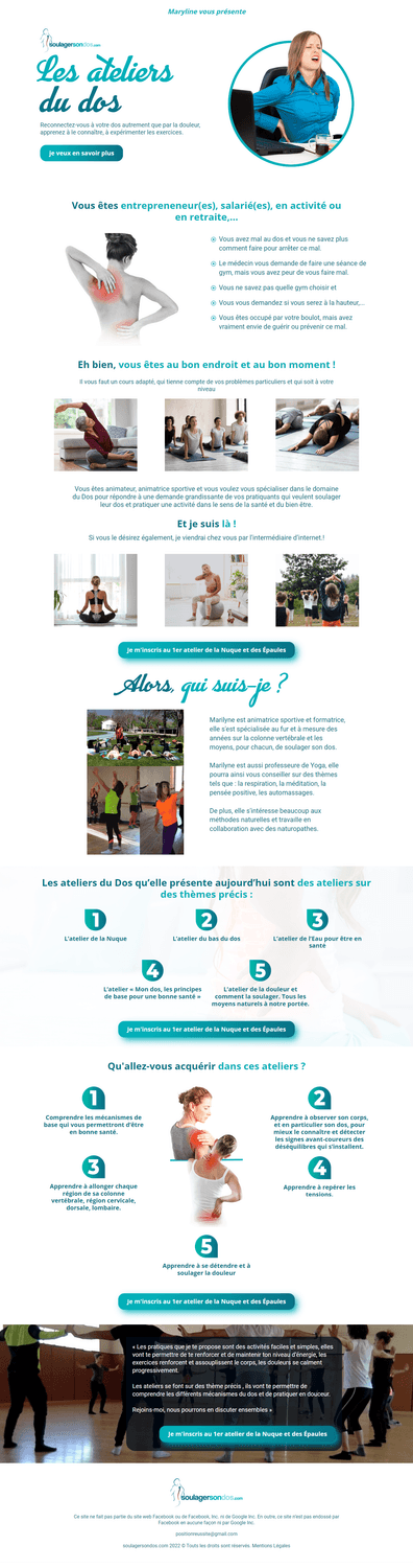 Page de vente Fitness