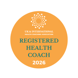 UK and International Health Coaching Association Registered Health Coach 2026 Logo