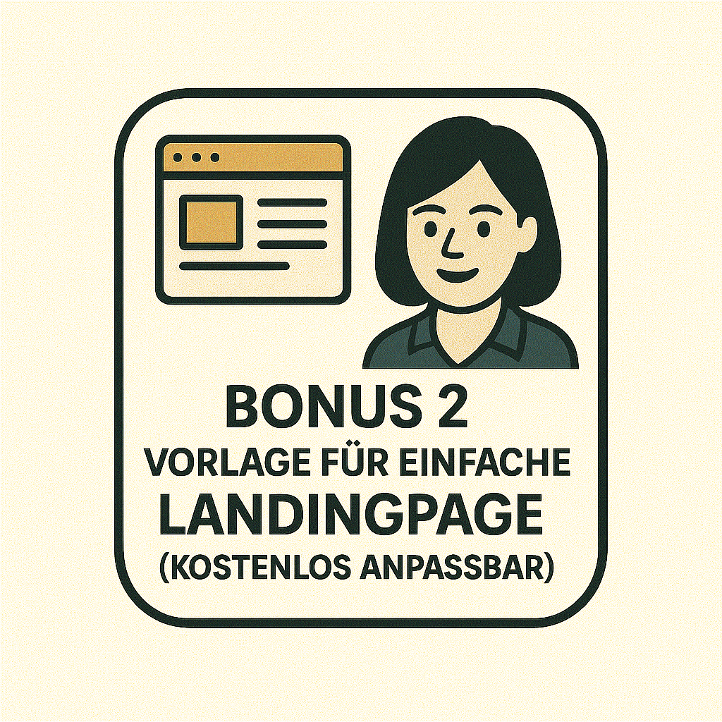 Bonus 2 – Vorlage für einfache Landingpage