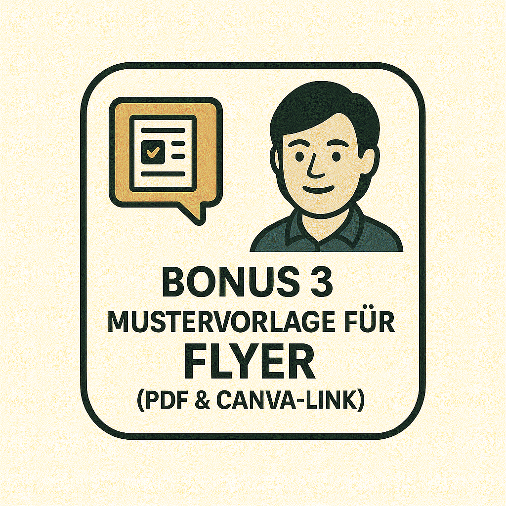 Bonus 3 – Mustervorlage für Flyer mit Canva-Link