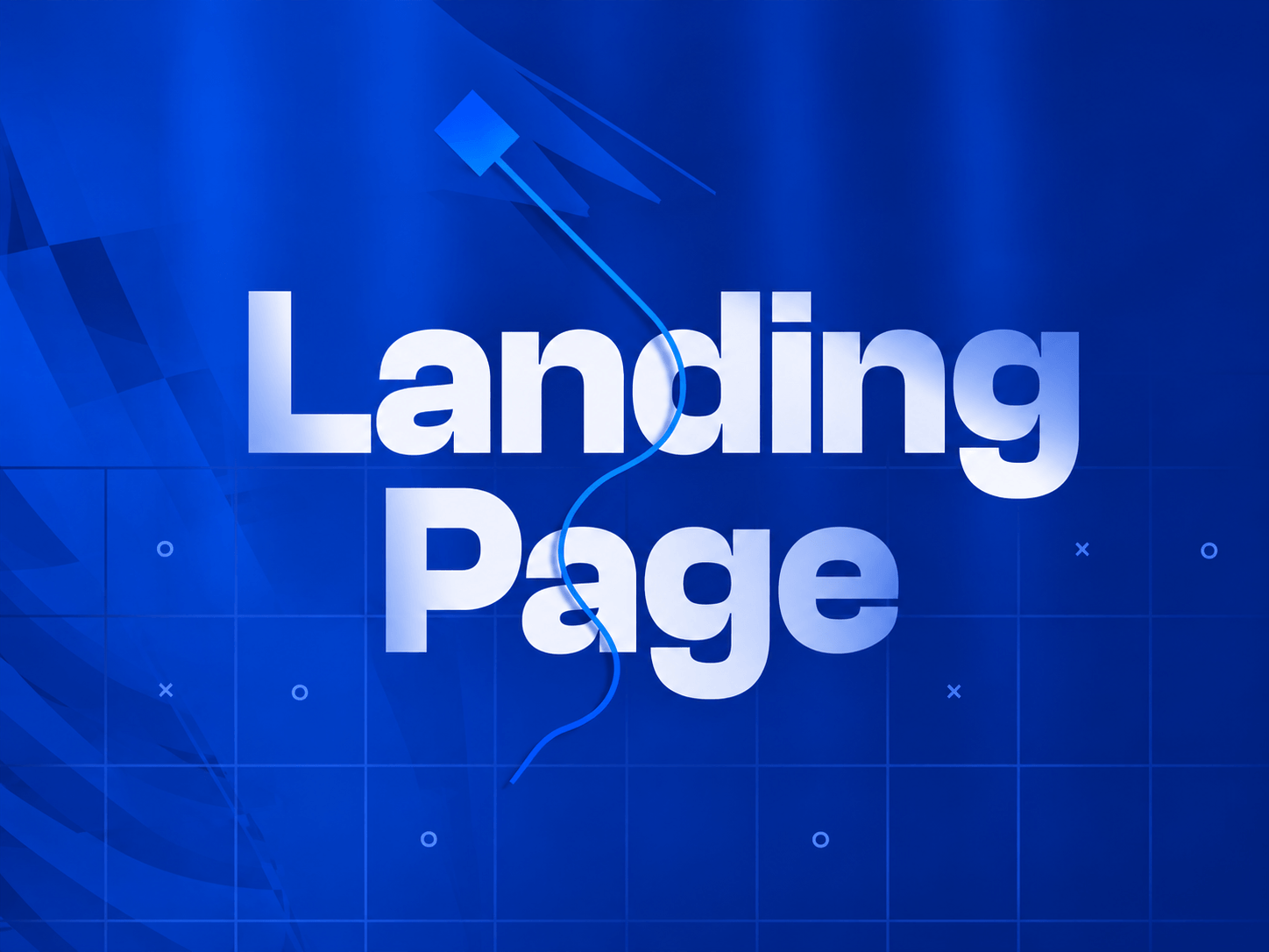 Laptop on a desk showing a webpage layout, representing drafting landing page copy with AI