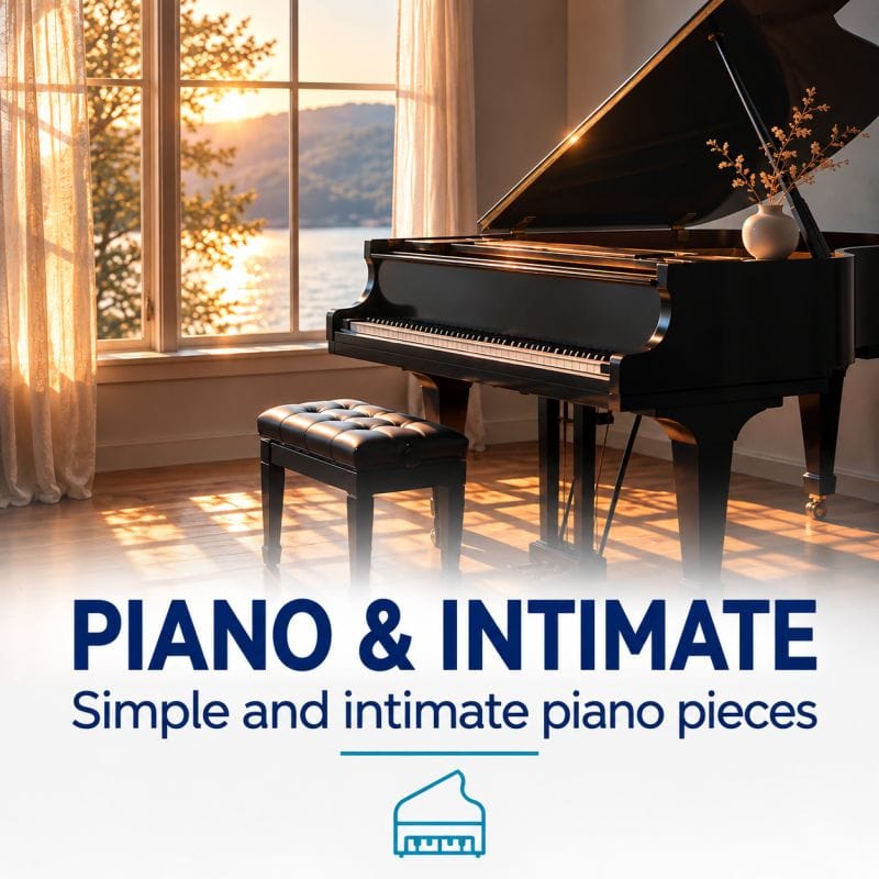 Intimate piano music for film and media