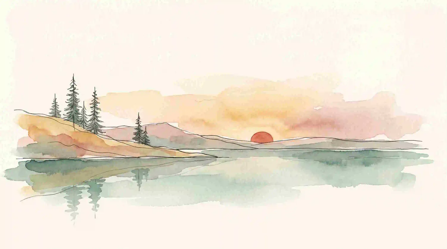 Illustration: ruhige Landschaft