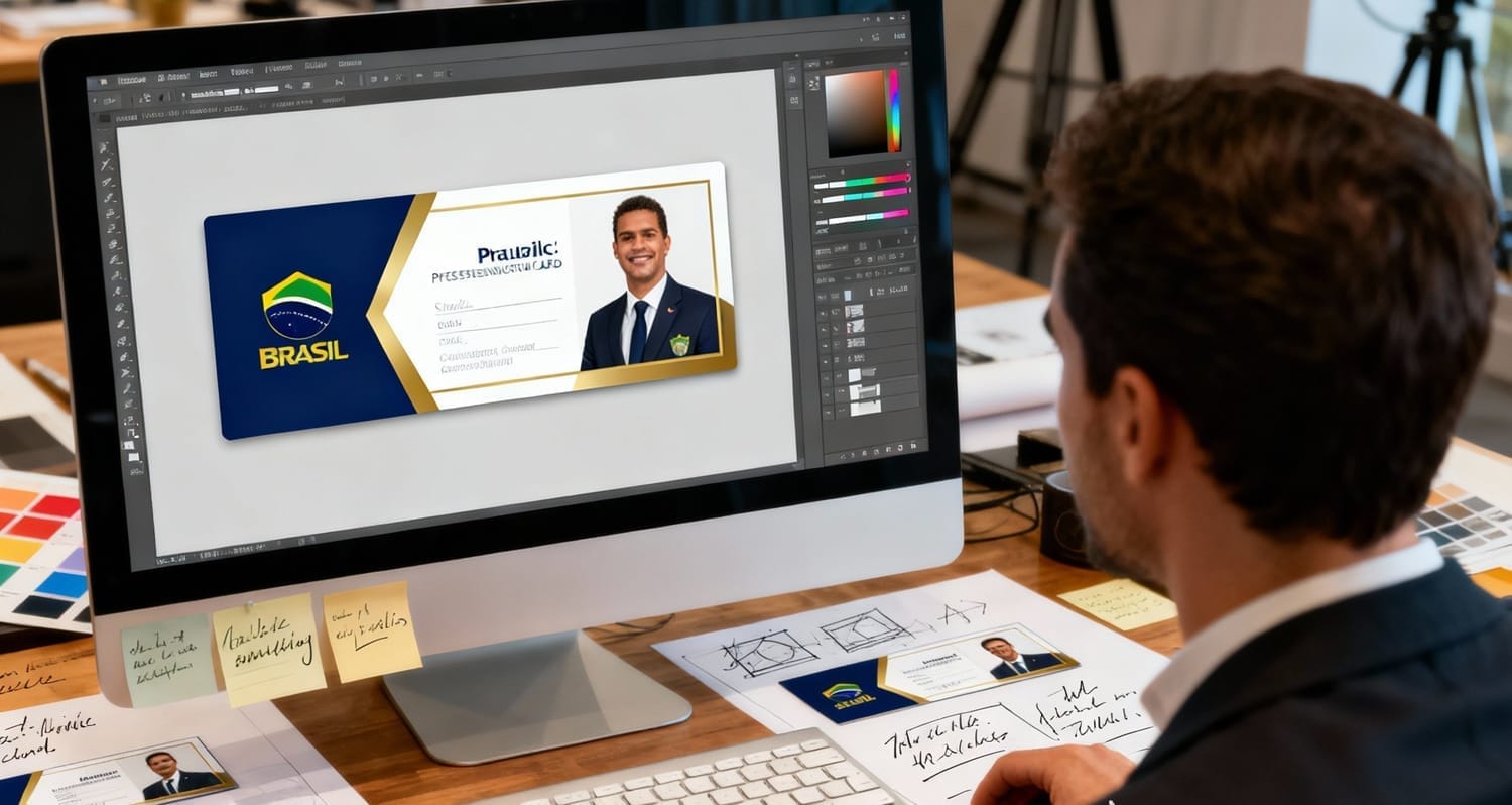 Textos políticos sendo revisados no computador