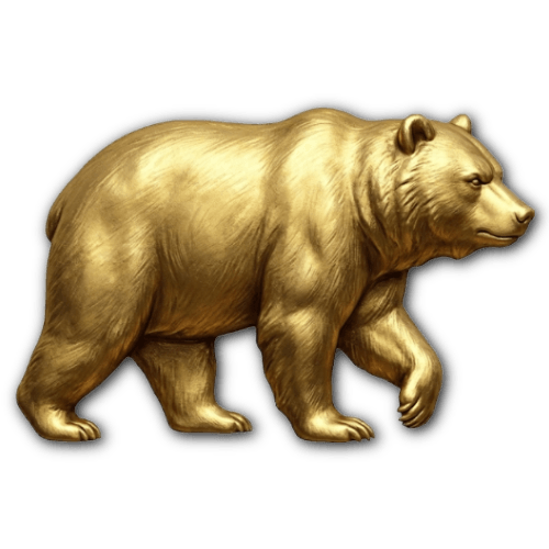 Gold bear icon representing the emotion anger, part of the Little Golden Grove social-emotional learning chart