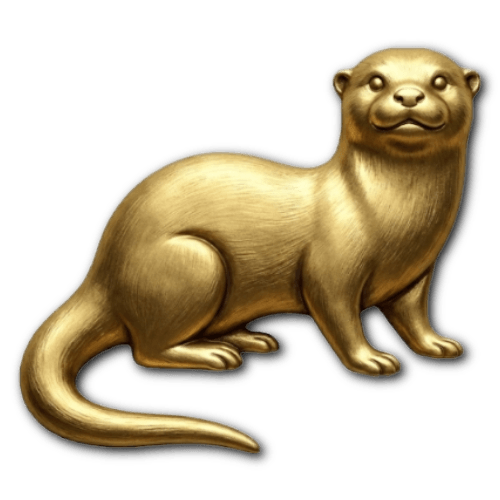 Gold otter icon representing the emotion silliness, part of the Little Golden Grove social-emotional learning chart