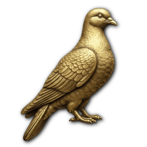 Gold dove icon representing the emotion joy, part of the Little Golden Grove social-emotional learning chart