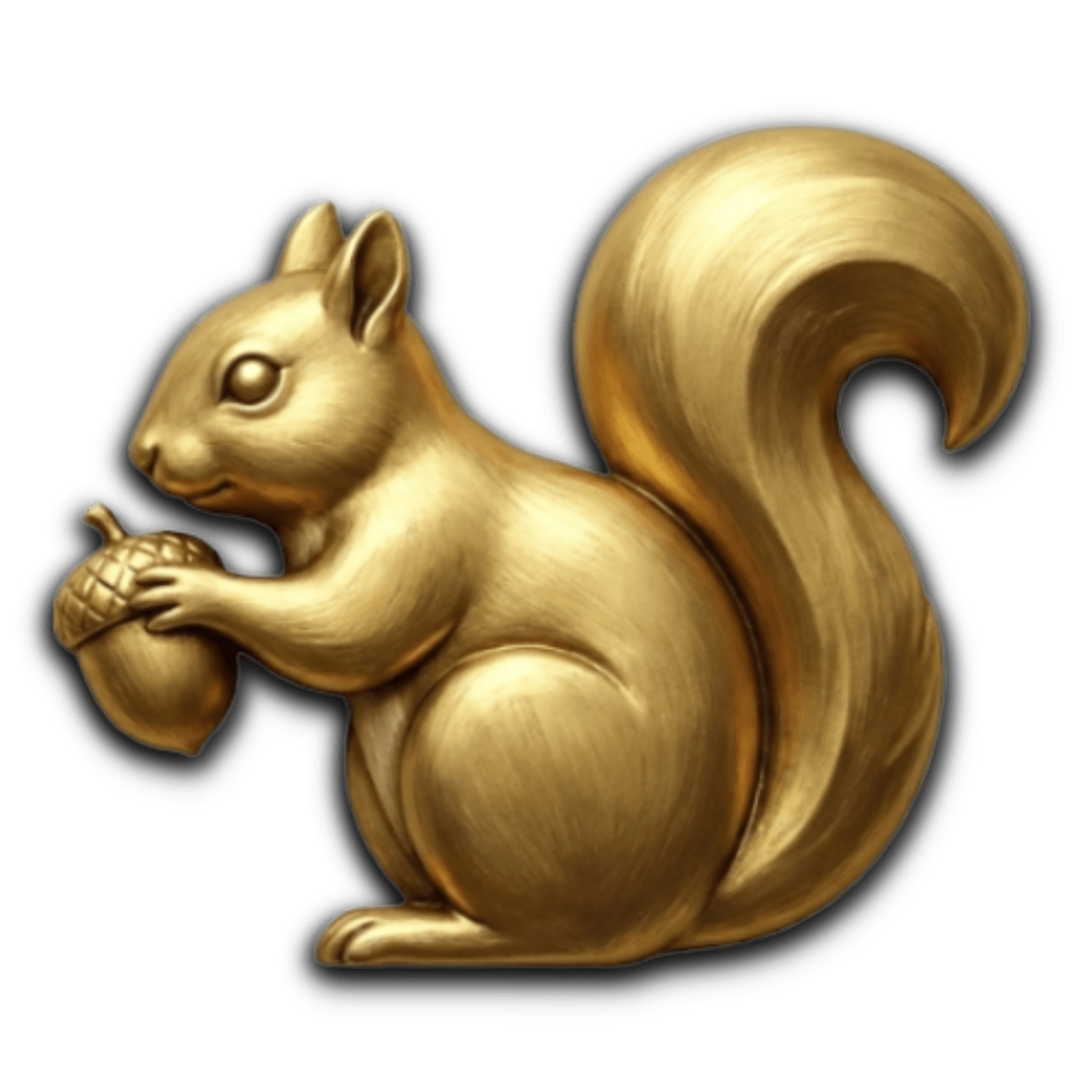 Gold squirrel icon representing the emotion excitement, part of the Little Golden Grove social-emotional learning chart
