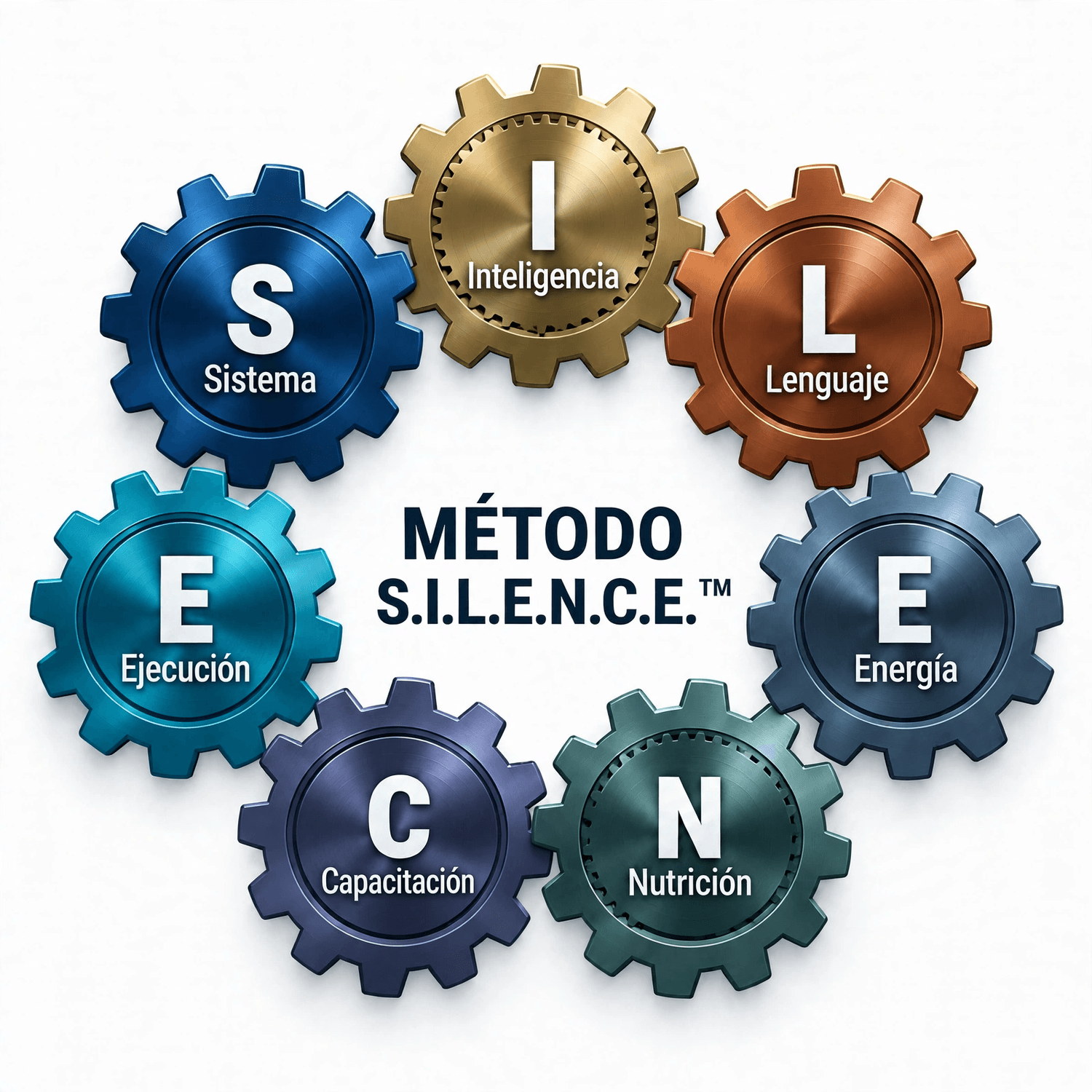 Método S.I.L.E.N.C.E.: siete engranajes, un mismo método