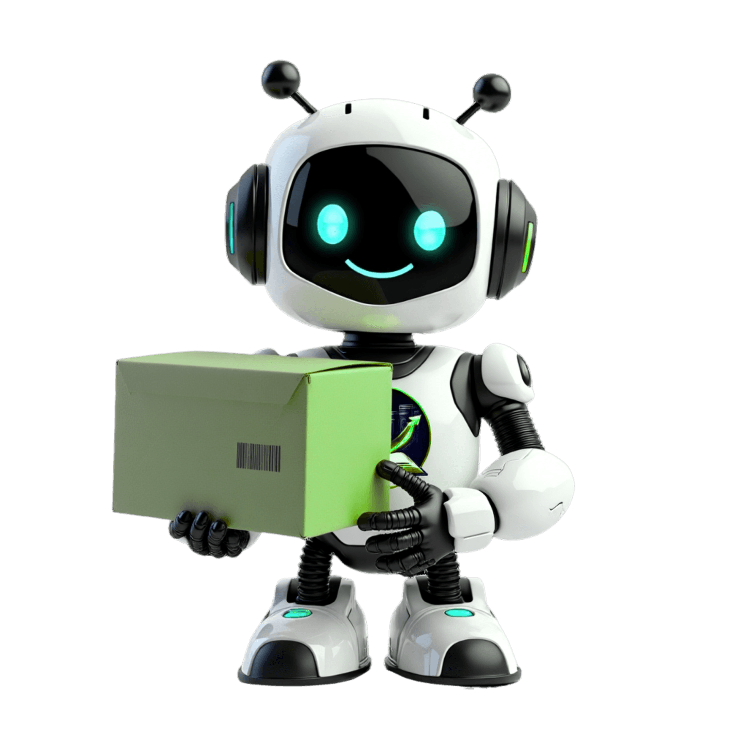 Series Hook Generator robot presenting a package, representing the included outputs