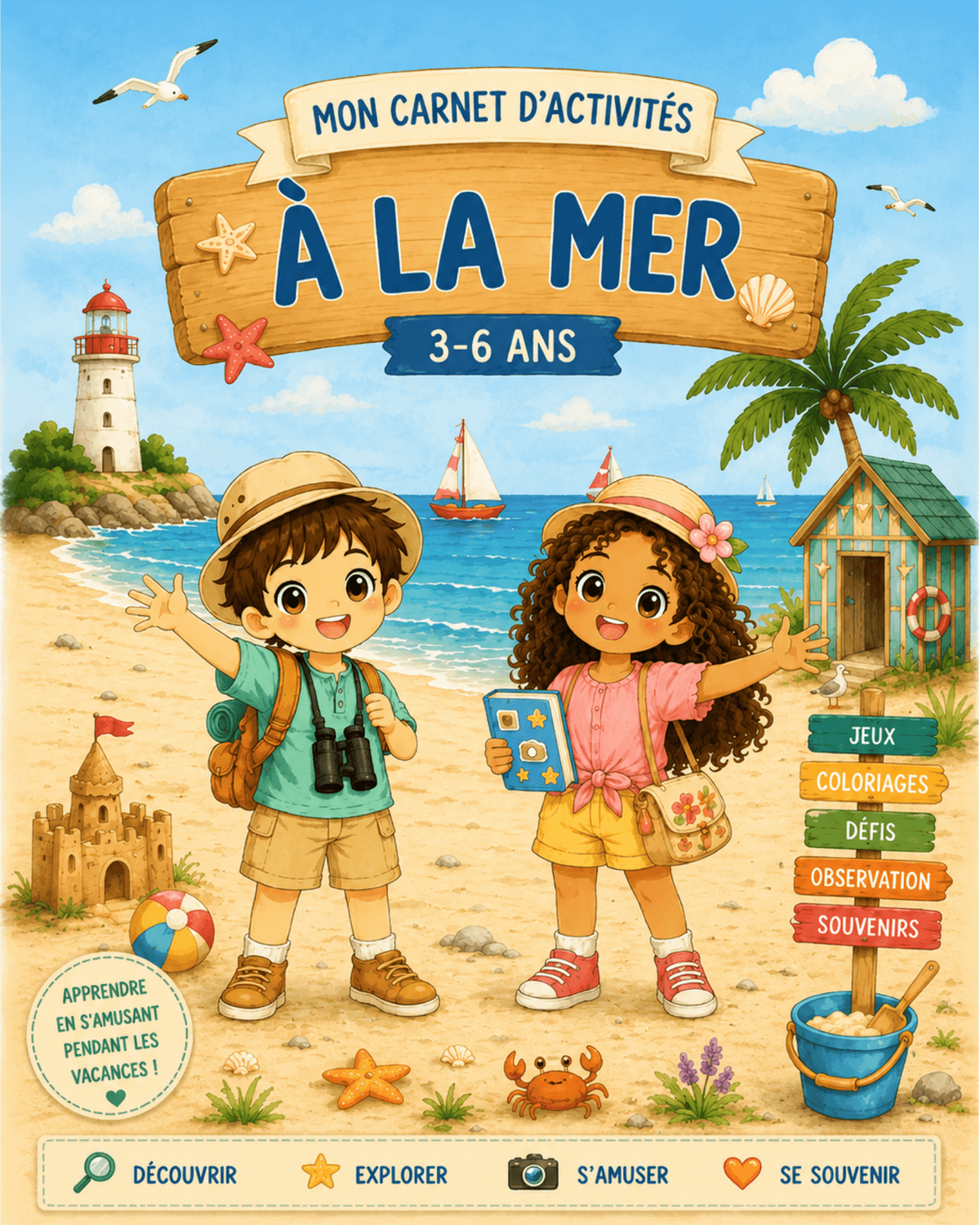 Carnet d'activités À la mer