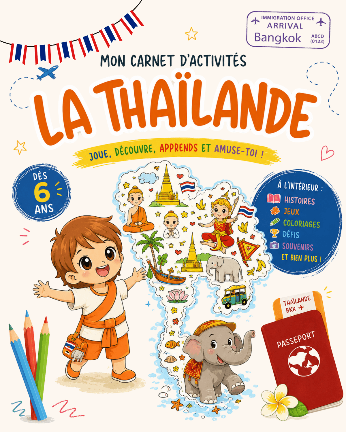 Cahier de coloriage Thaïlande