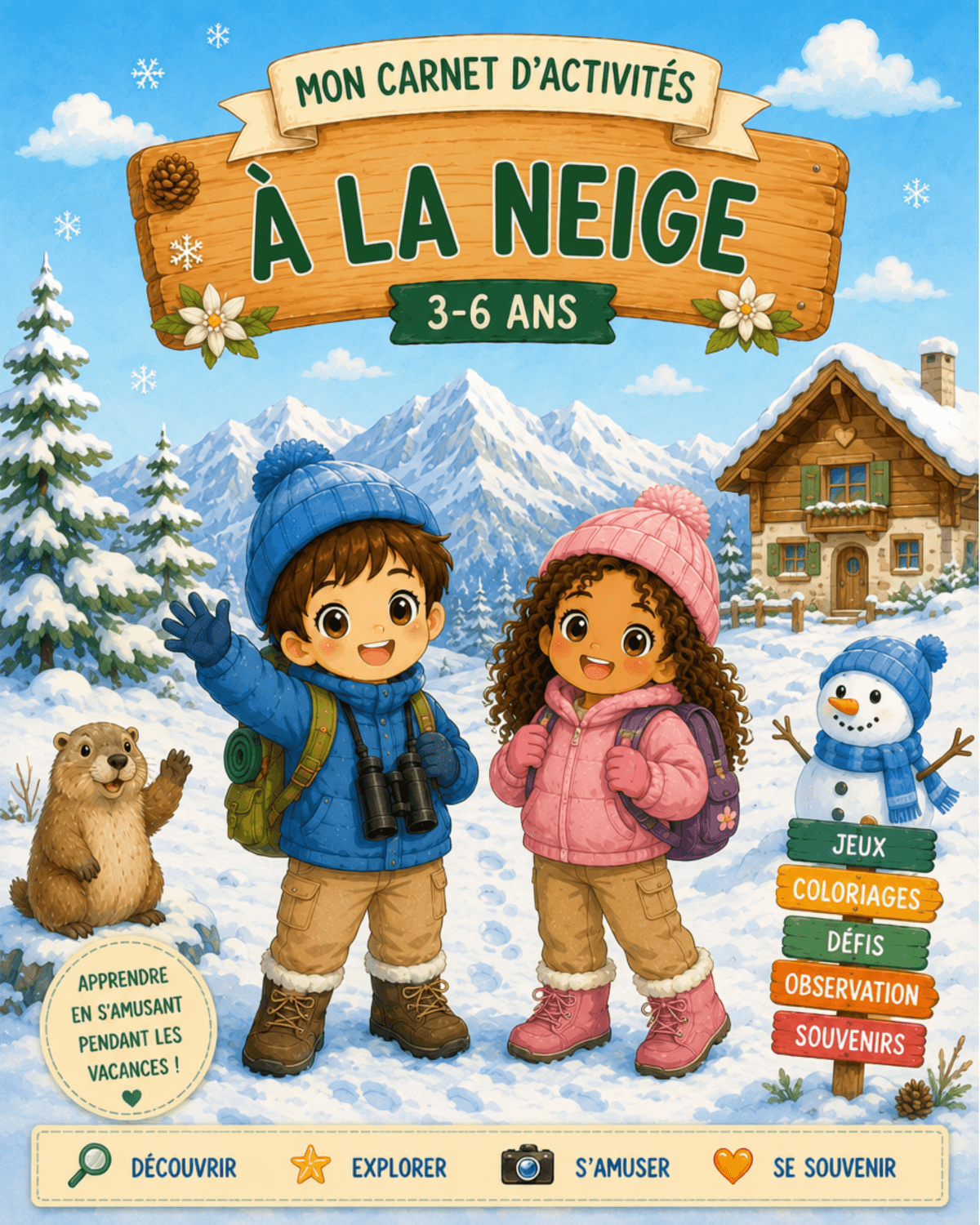 Carnet d'activités À la neige