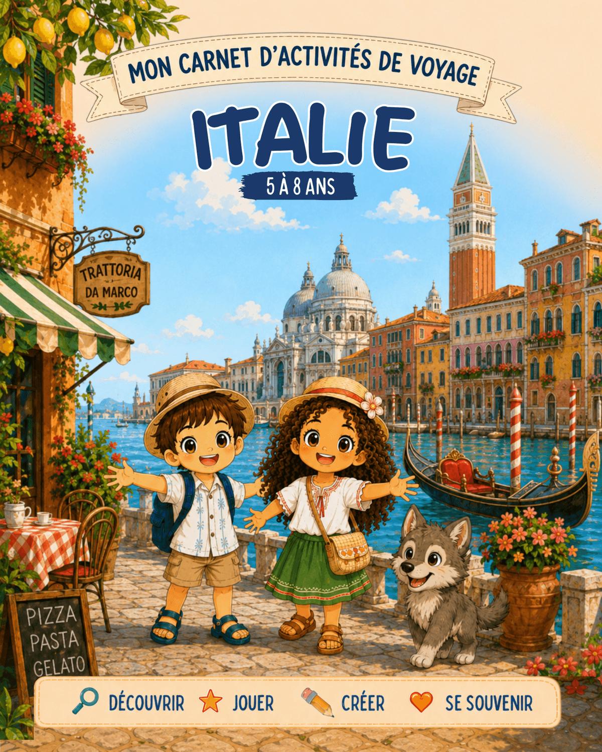 Carnet d'activités Italie 5 à 8 ans