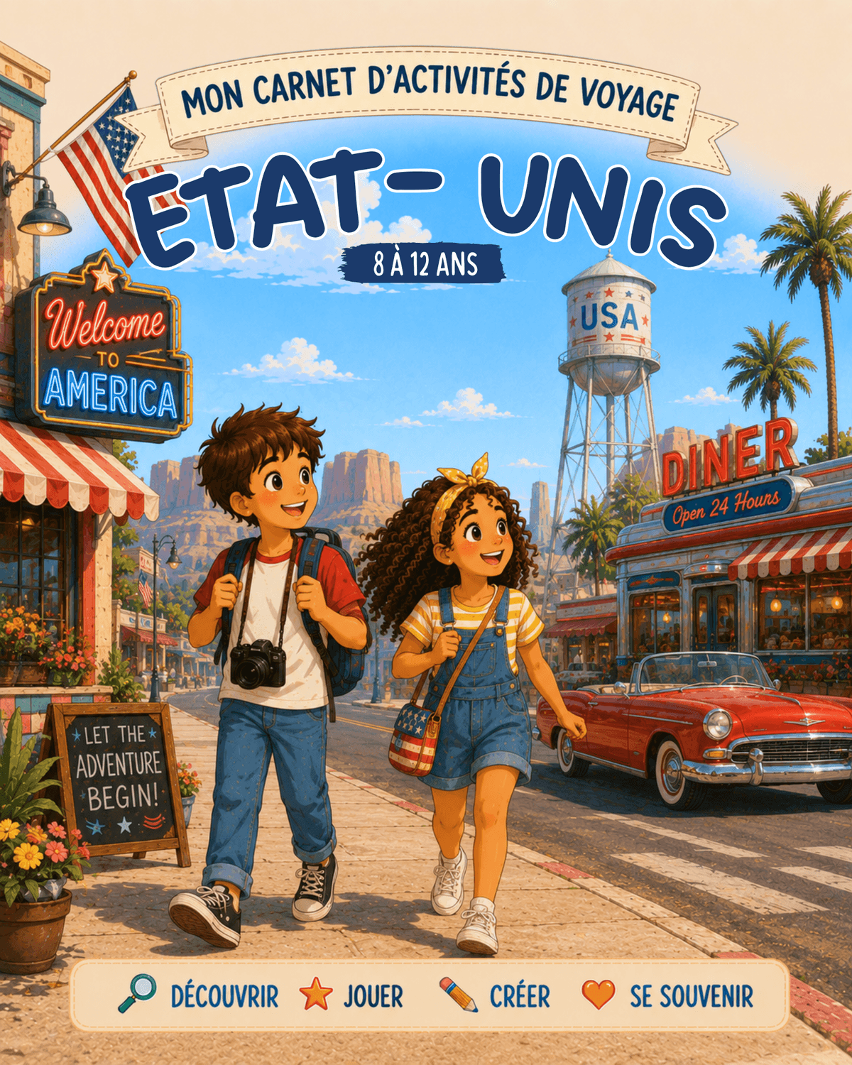 Carnet d'activités États-Unis 8 à 12 ans