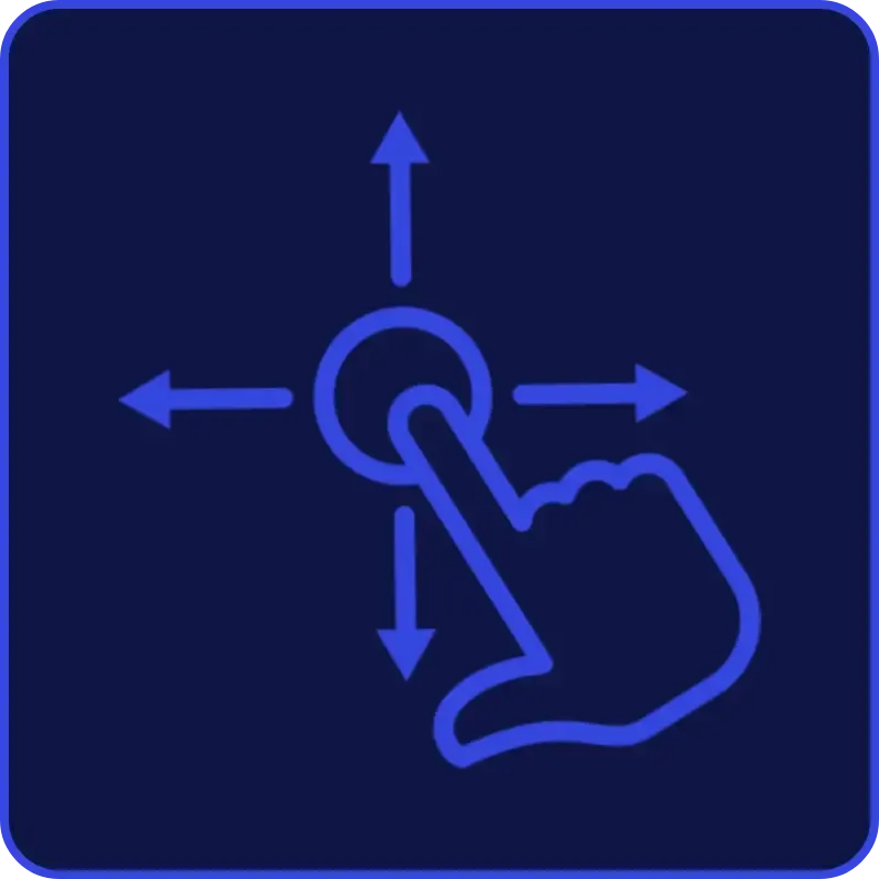 a hand controling direction