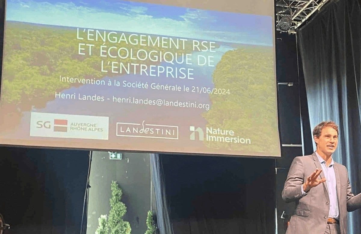 Henri Landes en conférence sur l'engagement RSE et écologique de l'entreprise