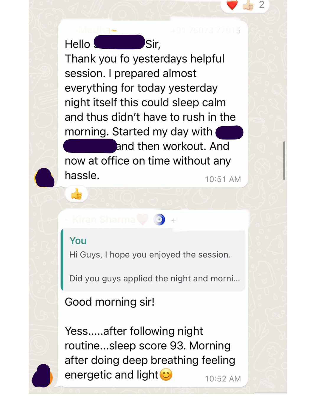 Healing Mantra Testimonial 2
