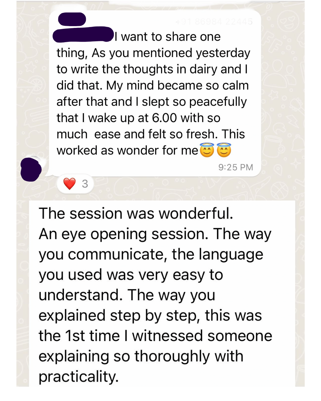 Healing Mantra Testimonial 3