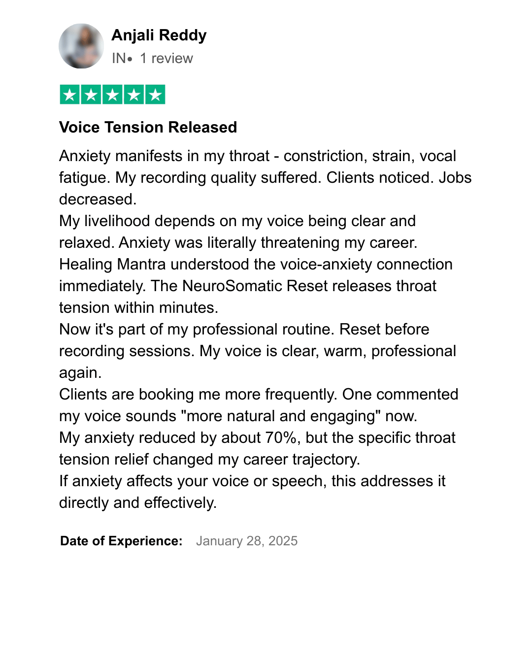 Healing Mantra Testimonial 43