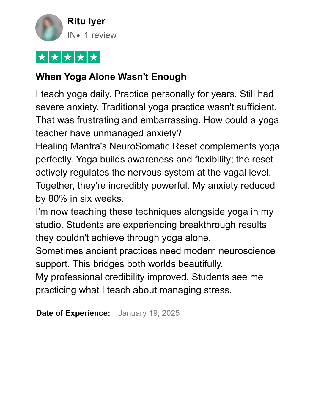 Healing Mantra Testimonial 42
