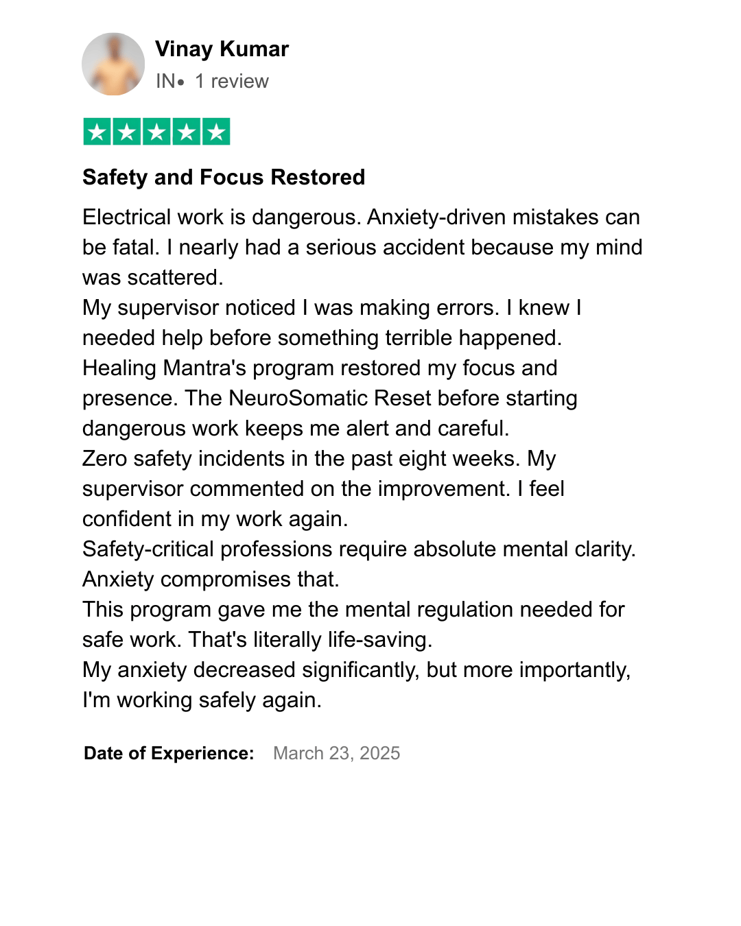 Healing Mantra Testimonial 33