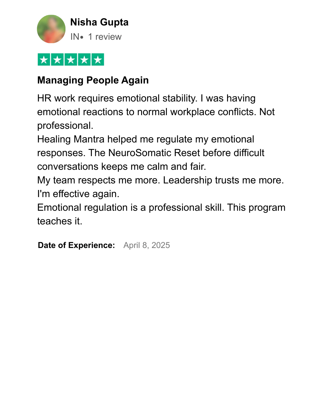 Healing Mantra Testimonial 13