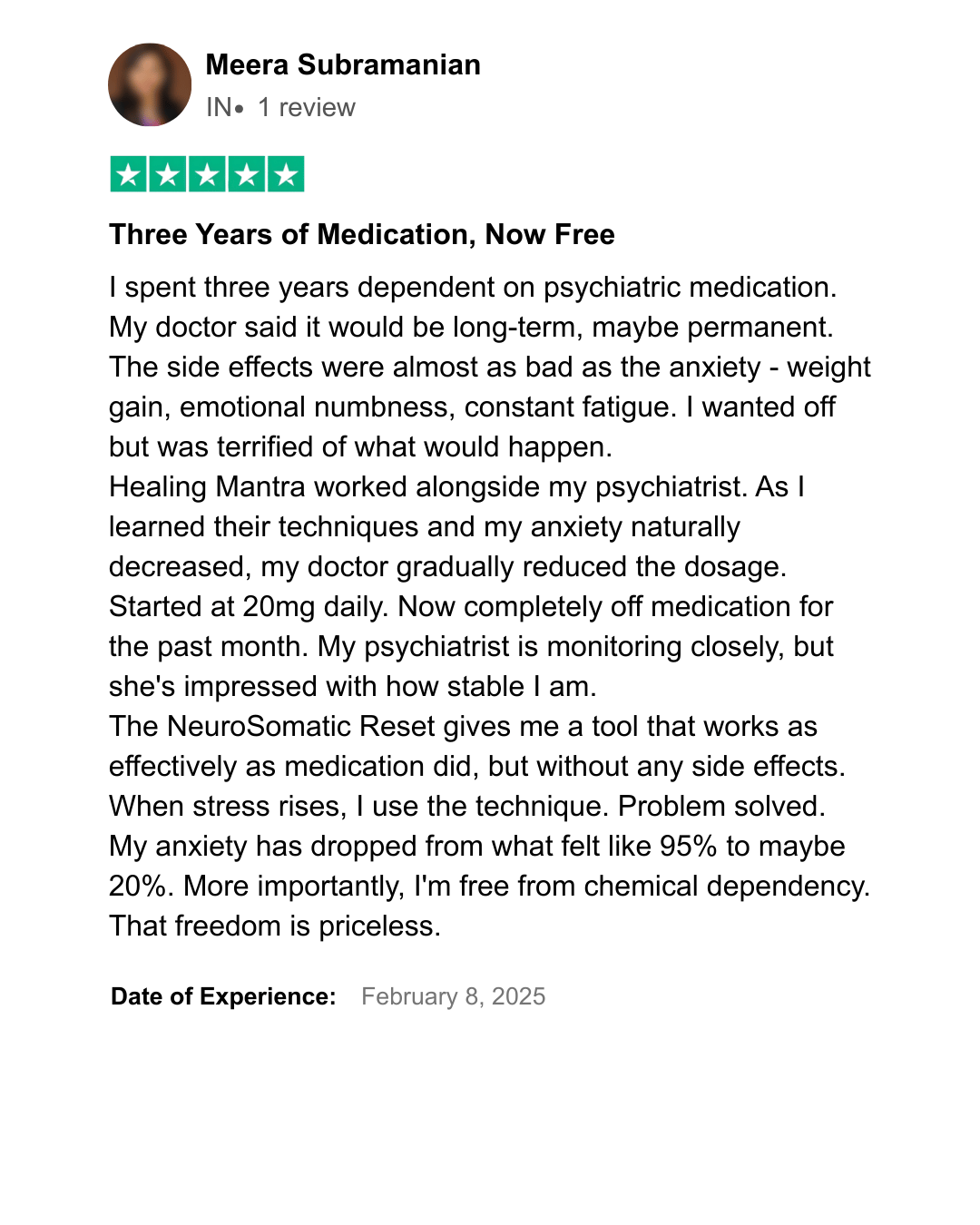 Healing Mantra Testimonial 18