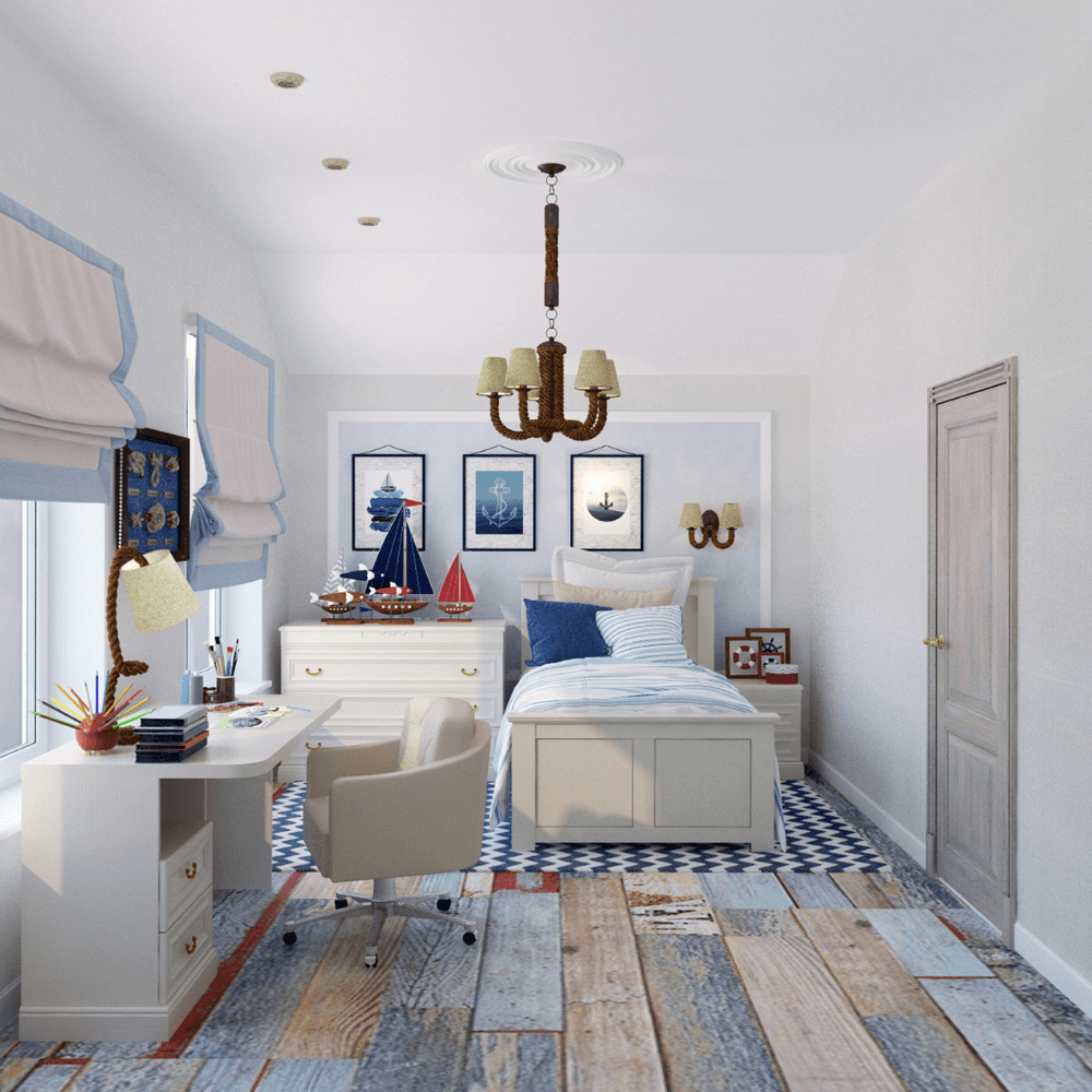 Cozy bedroom prepared for guests