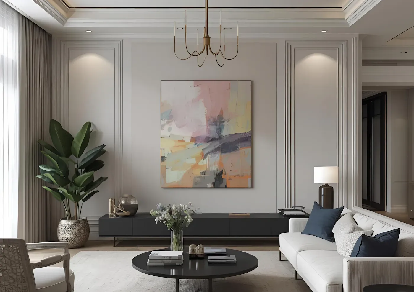 otimização espaço sala moderna