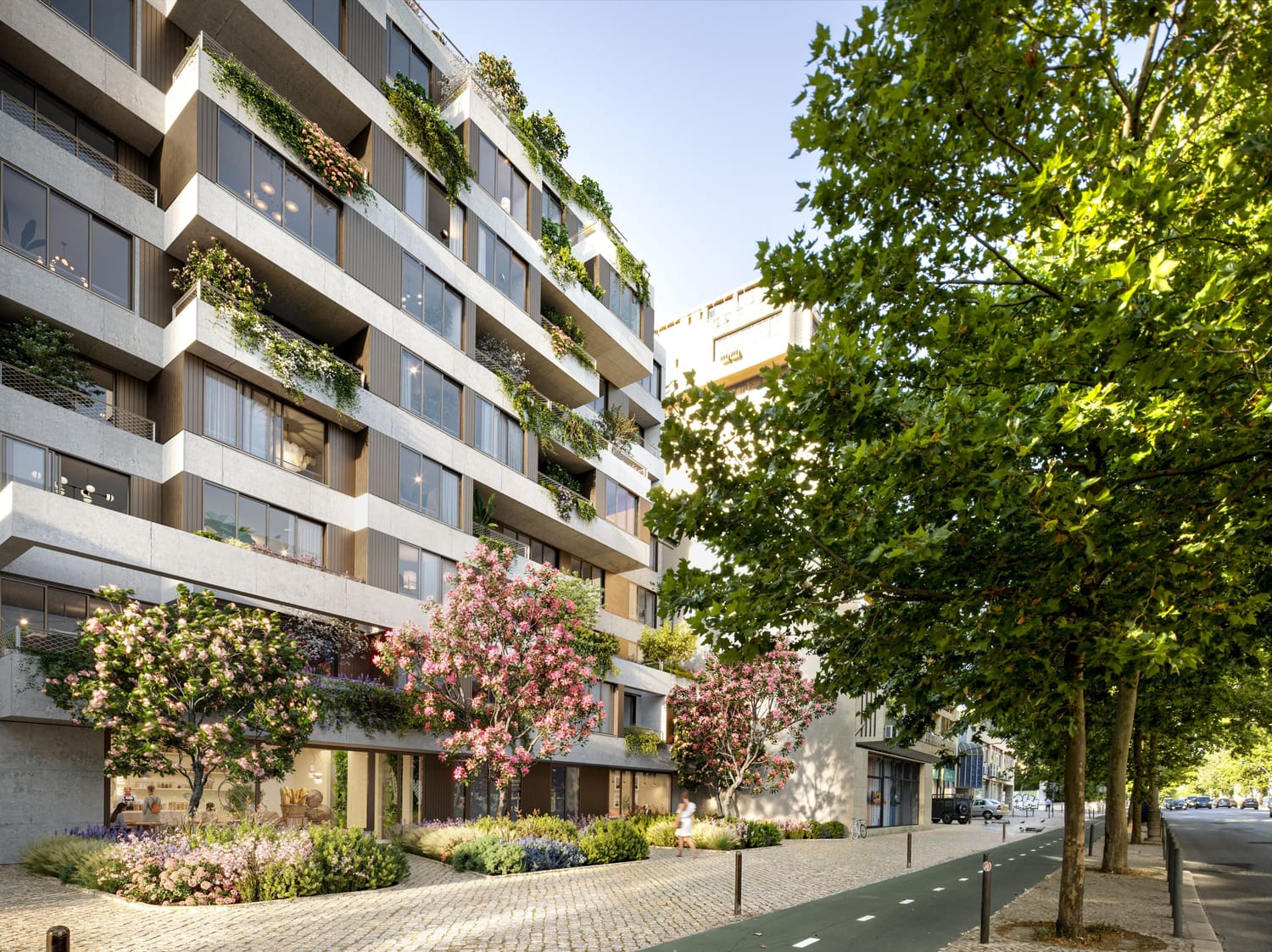 Fachada do empreendimento COPA Cool Living junto ao Campo Grande, Lisboa