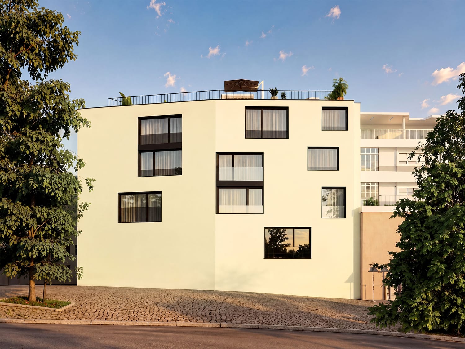 Fachada do empreendimento Monteiro Plaza em Penha de França, Lisboa