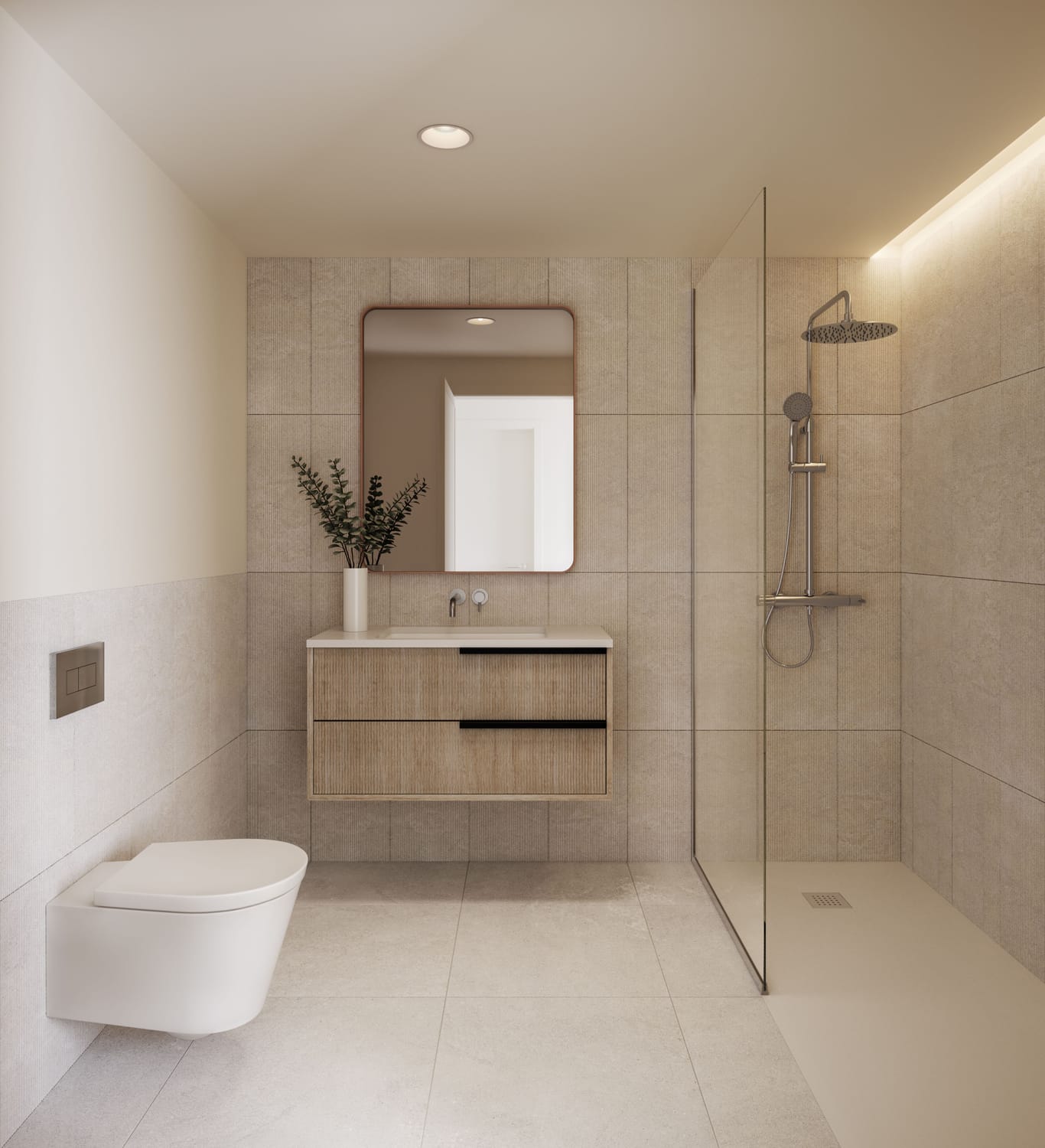 Casa de banho moderna de apartamento ALMAR em Almada