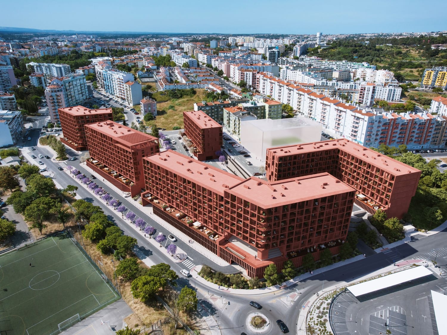 Vista aérea do empreendimento ALMAR em Almada