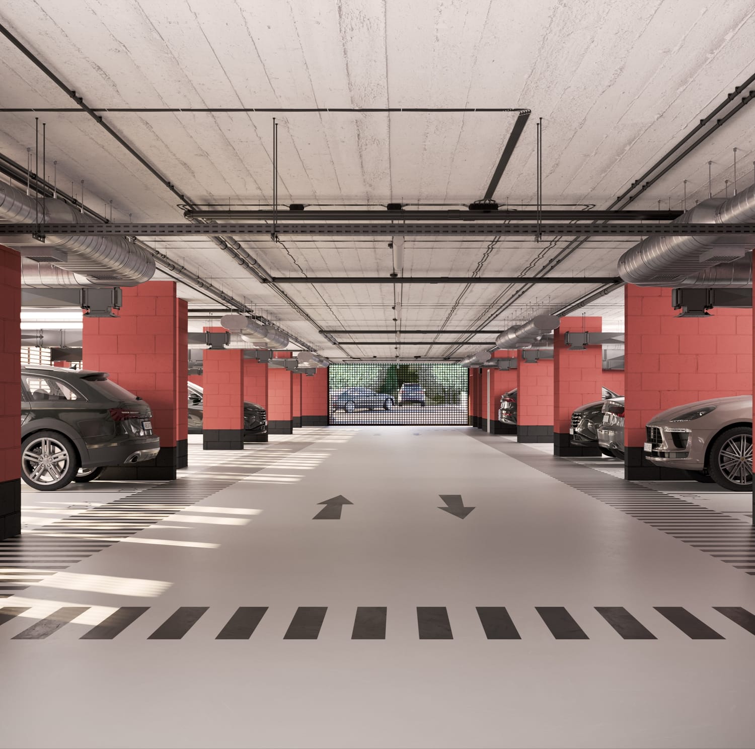 Estacionamento privativo do empreendimento ALMAR Almada