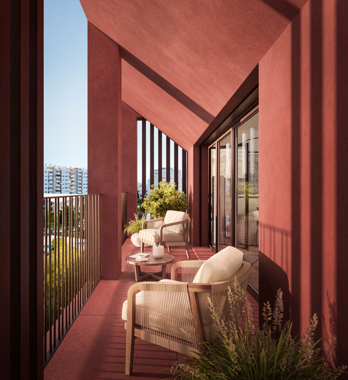 Varanda de apartamento no empreendimento ALMAR em Almada