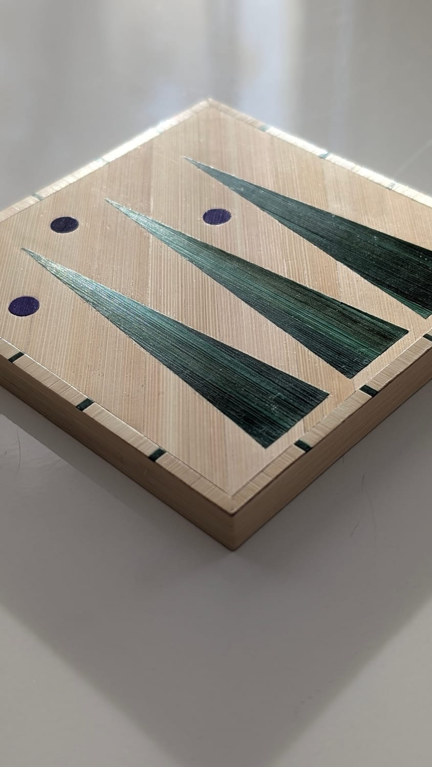 tableau mural design contemporain en marqueterie de paille