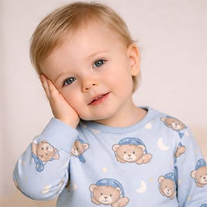 Baby zeigt Handzeichen