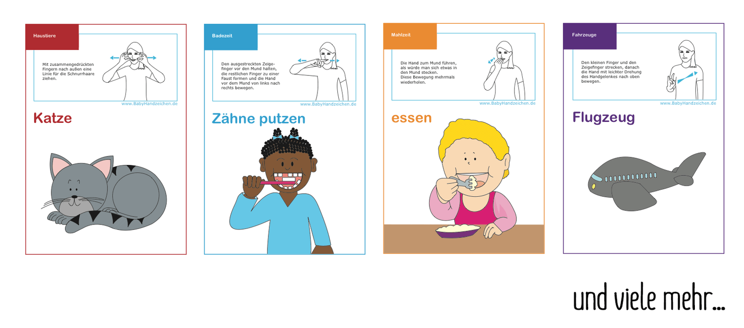 BabyHandzeichen Lernkarten