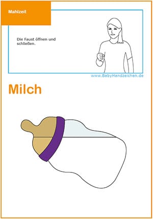 BabyHandzeichen für Milch