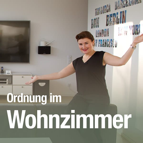 Ordnung im Wohnzimmer